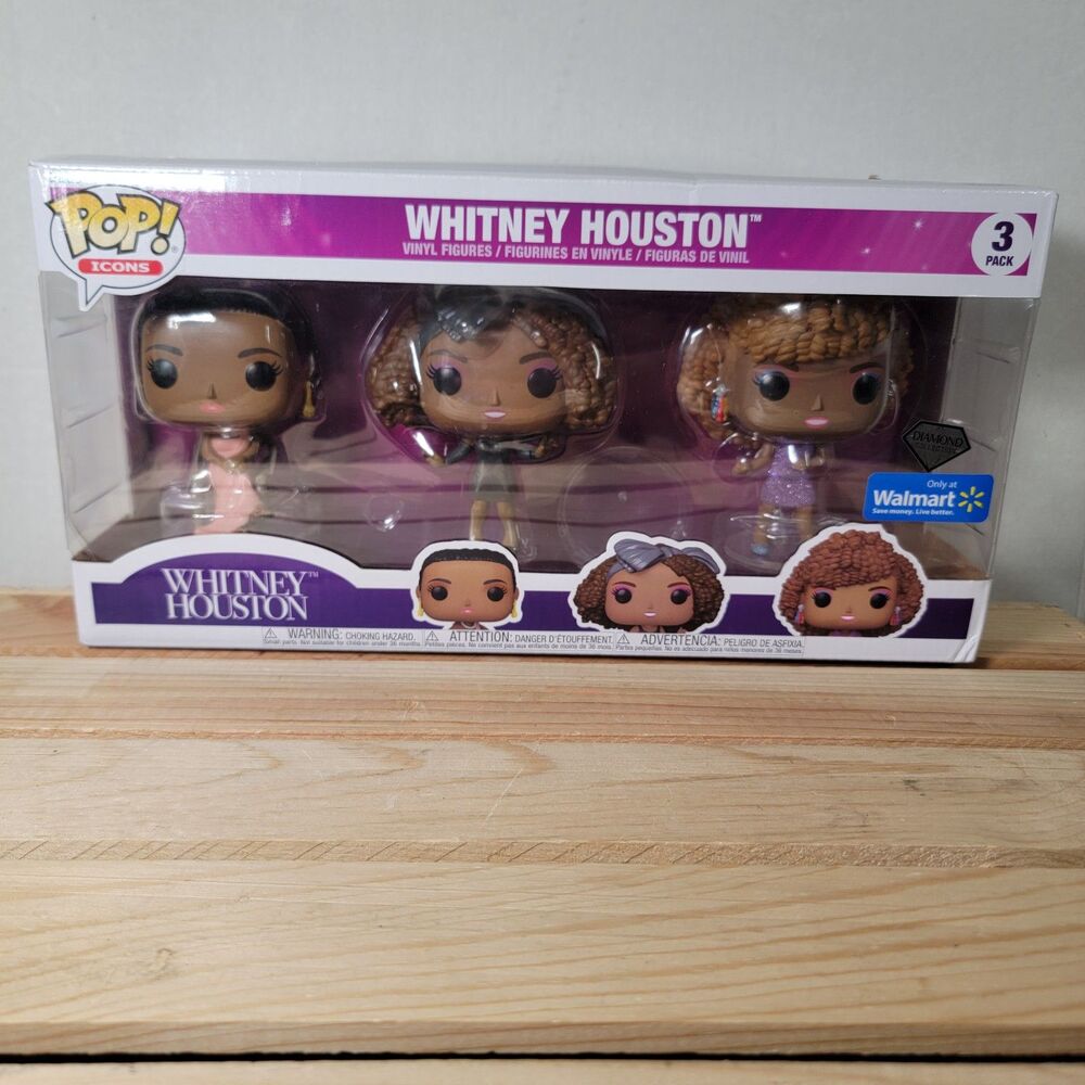 3 Pack Pop! Icons Whitney Houston Diamond Collection - NEW